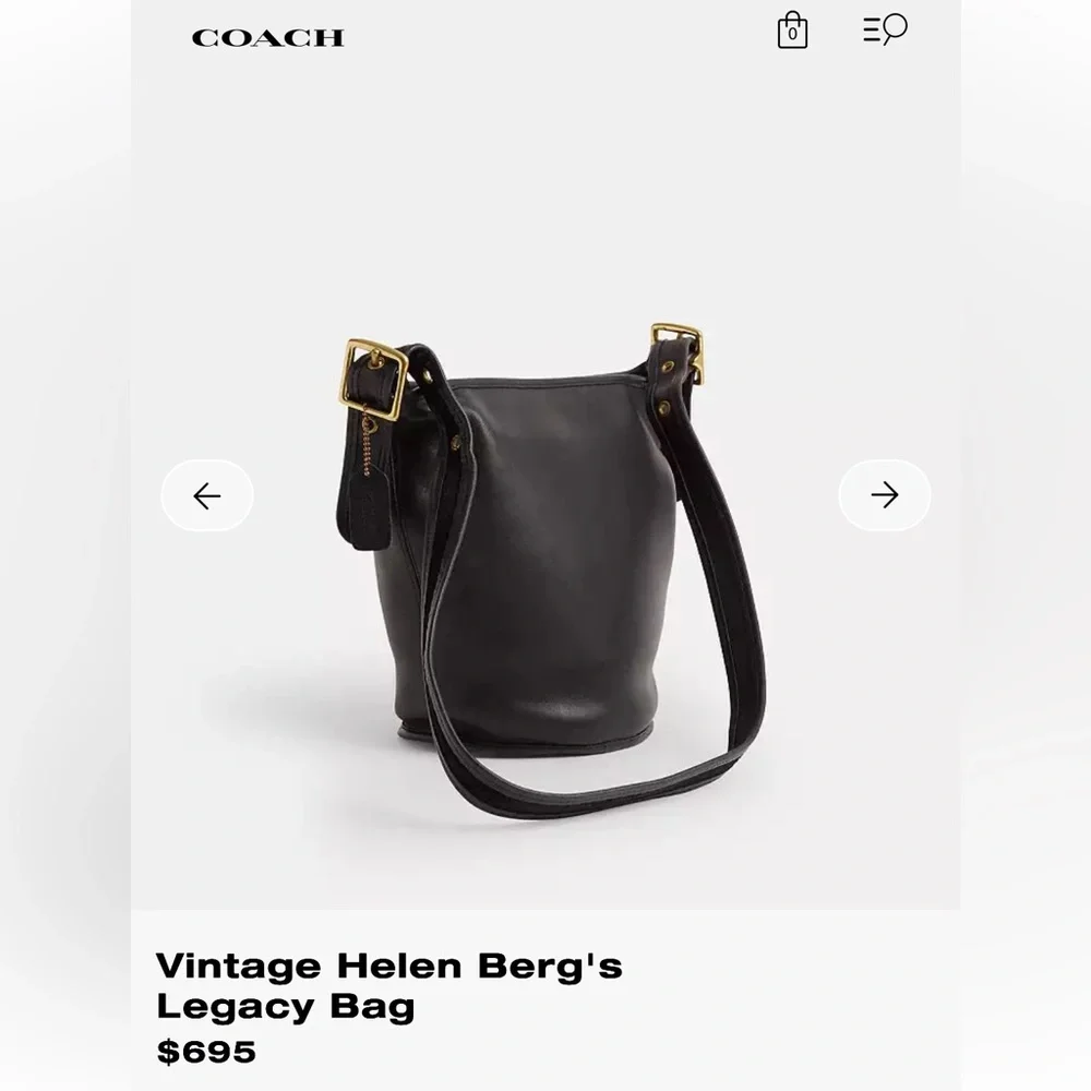 Coach 1993 Helen Berg's Legacy Bucket Bag - Black Glove-tanned leather & brass - Picture 15 of 16
